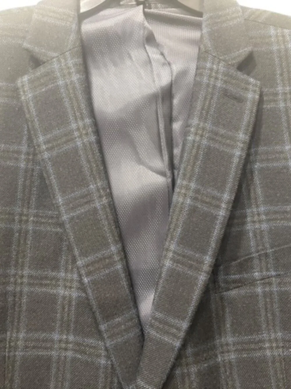 100% Wool Windowpane-Michael Kors Sport Coat/Blazer-Blue/Gray Sz 48R